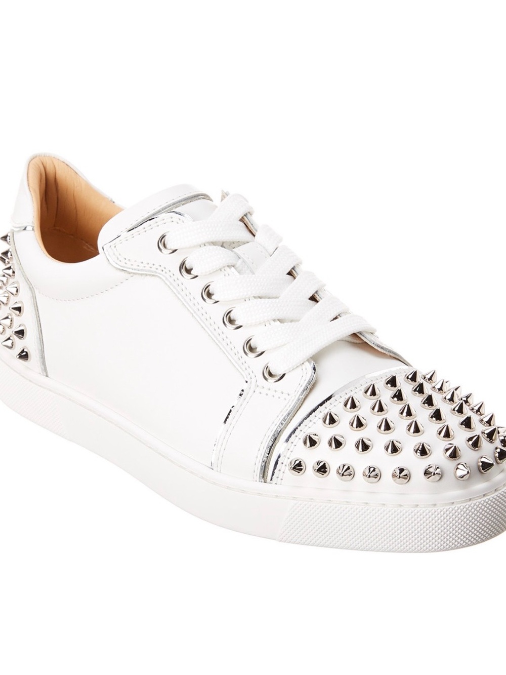 White Studded Women’s Vieira 2 Leather Christian Louboutin Sneaker